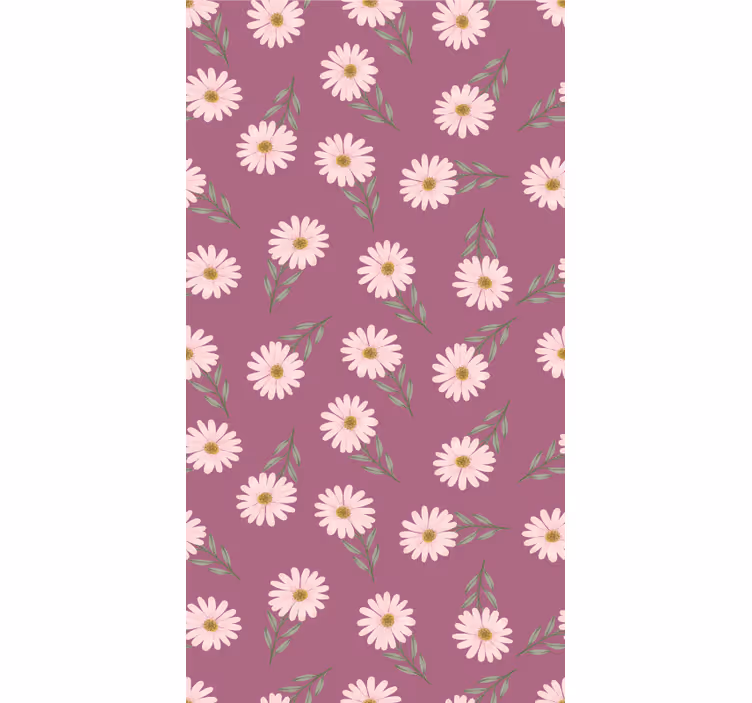 Estore de rolo flores e plantas tema floral margarida - TenStickers
