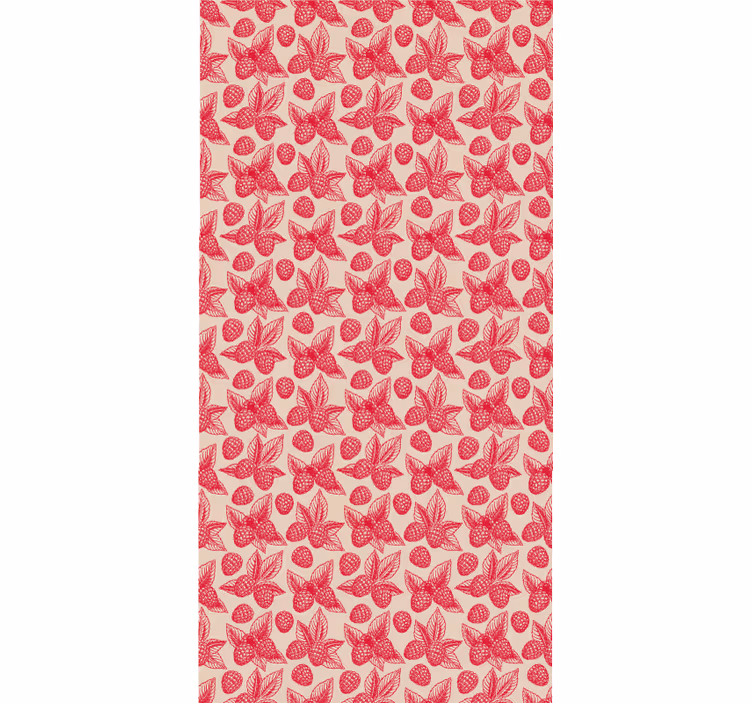 Estore de rolo frutas e verduras padrão folha de framboesa - TenStickers