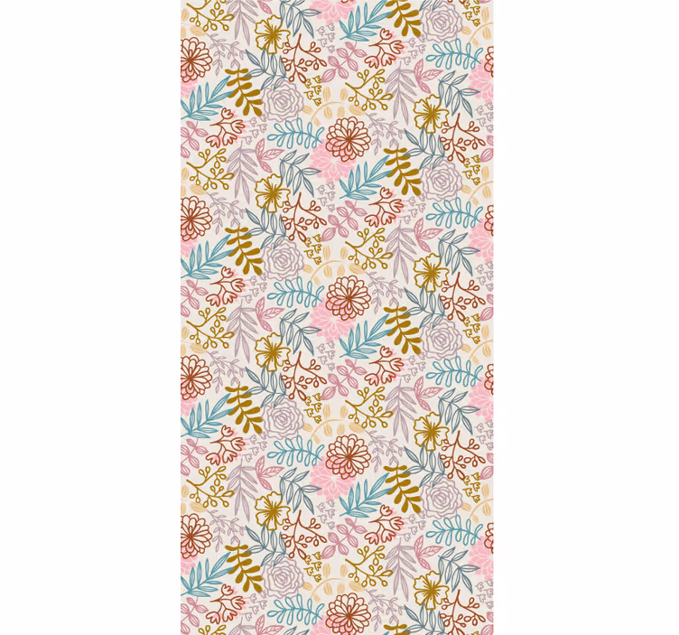 Estore de rolo flores e plantas padrão de flor - TenStickers