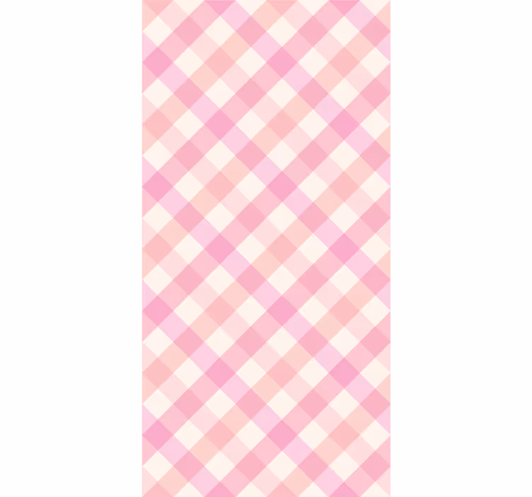 Estore de rolo texturas e padrões padrão xadrez rosa - TenStickers