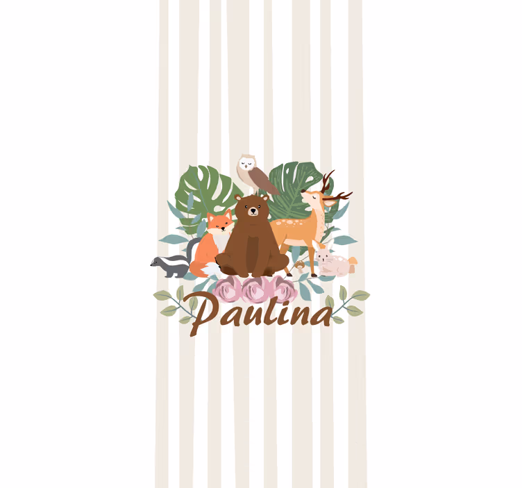 Estores de rolo de animais coleção de animais da floresta - TenStickers