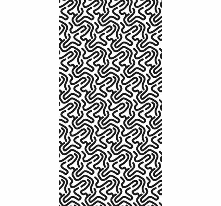 Estore de rolo texturas e padrões linhas curvas abstratas - TenStickers