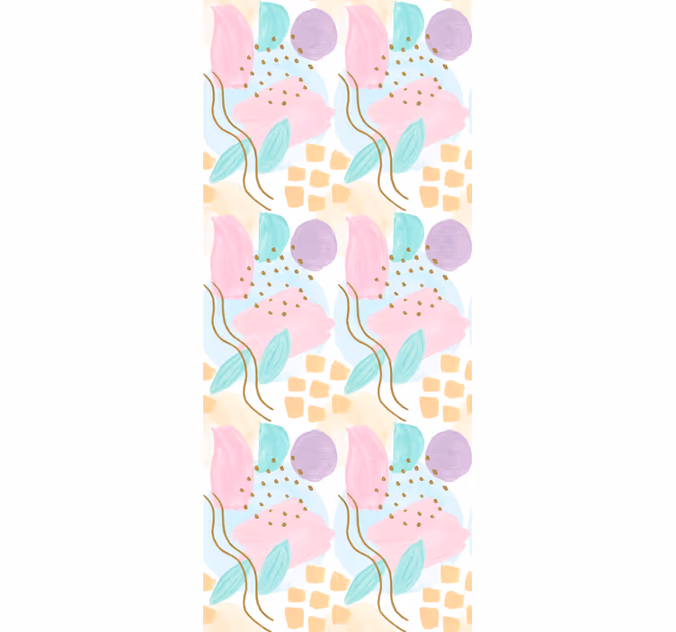 Estore de rolo modernos padrões florais abstratos - TenStickers