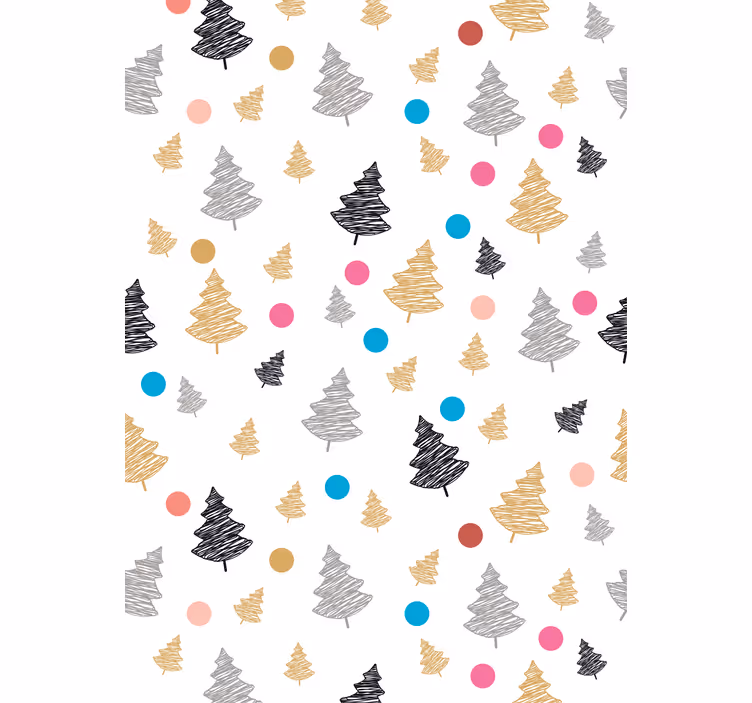 Estores de rolo de árvores pinho abstrato estilizado - TenStickers