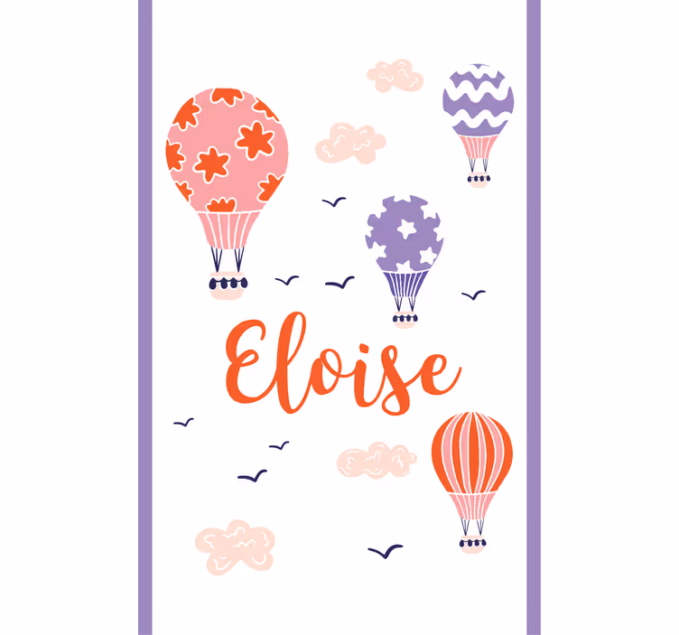 Estore de rolo infantil balões de ar quente personalizados - TenStickers