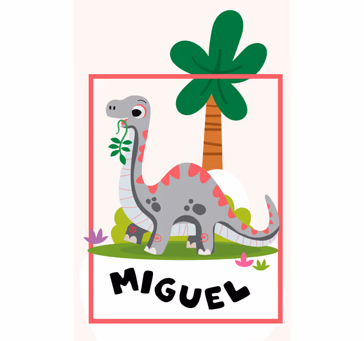 Estore de rolo dinossauros langer hals com nome - TenStickers