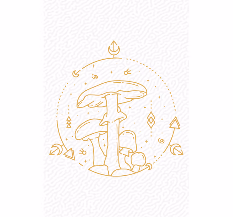 Estor cogumelos e geometria - TenStickers