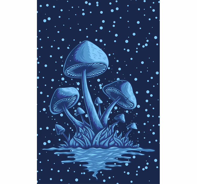 Estore de rolo original reflexo de água em forma de cogumelo - TenStickers