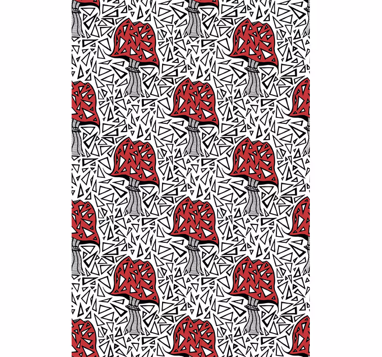 Estore de rolo original padrão abstrato de cogumelo - TenStickers