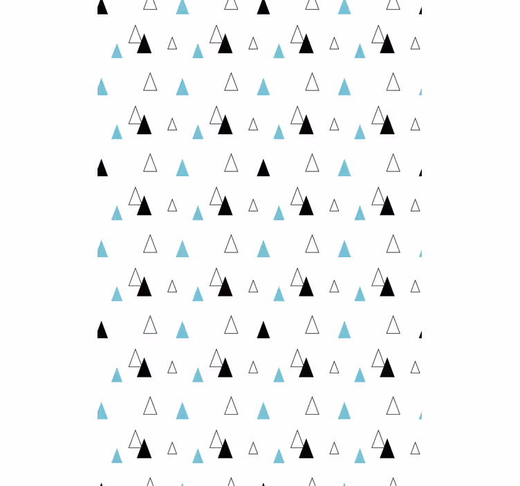 Estore de rolo nórdico padrão triangular minimalista - TenStickers