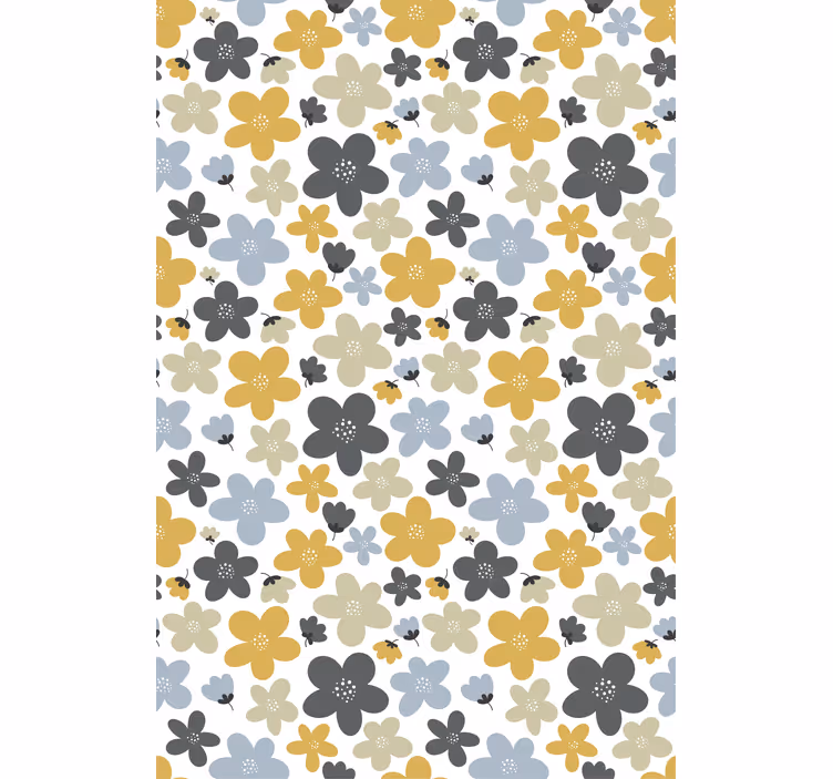 Estore de rolo flores e plantas arranjo floral para crianças - TenStickers