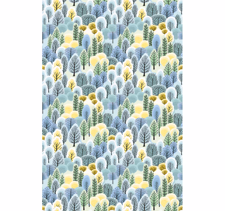 Estores de rolo de árvores padrão floresta nórdica - TenStickers