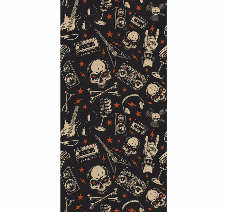 Musical grunge com caveiras cegas adolescentes - TenStickers