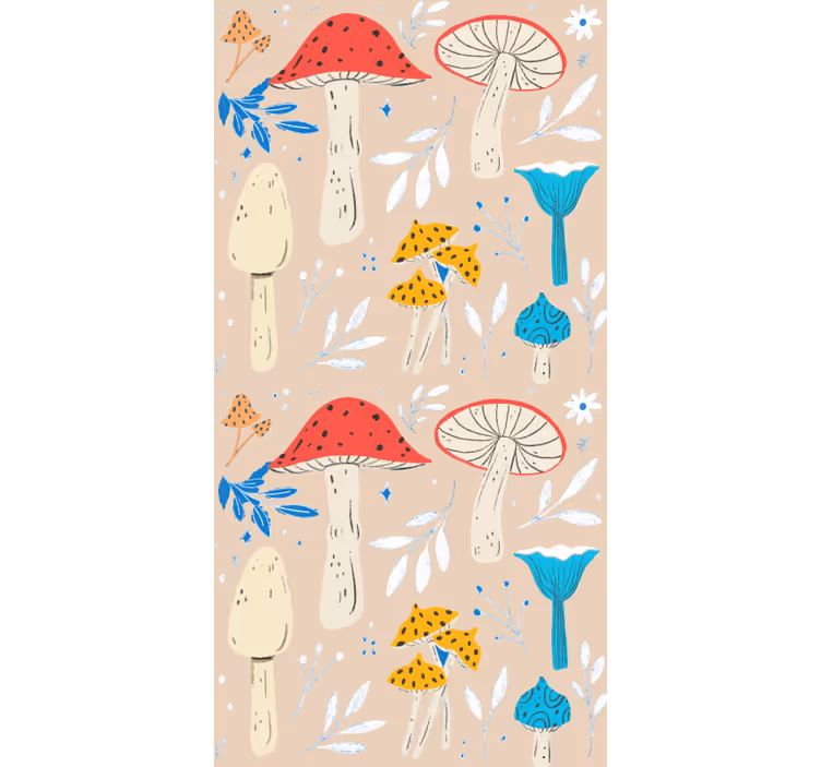 Estor ilustração de fungos estilizados - TenStickers