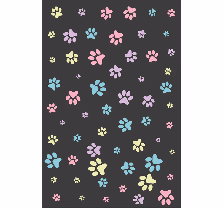 Estores de rolo de animais pegadas coloridas - TenStickers