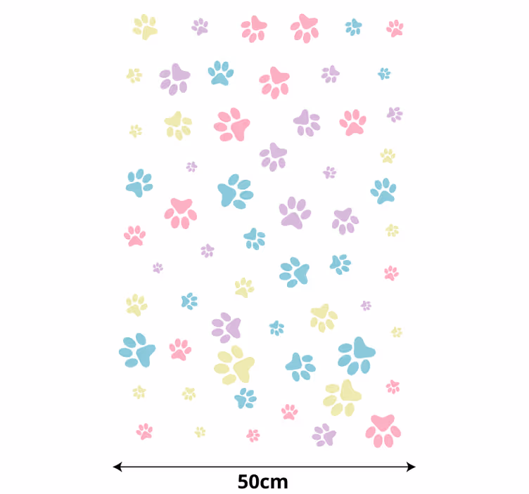 Fantásticas patas de cão coloridas e cegas para animais - TenStickers