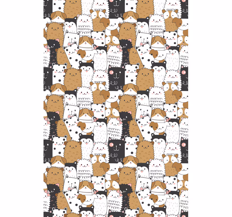 Estores de rolo de animais expressões adoráveis - TenStickers