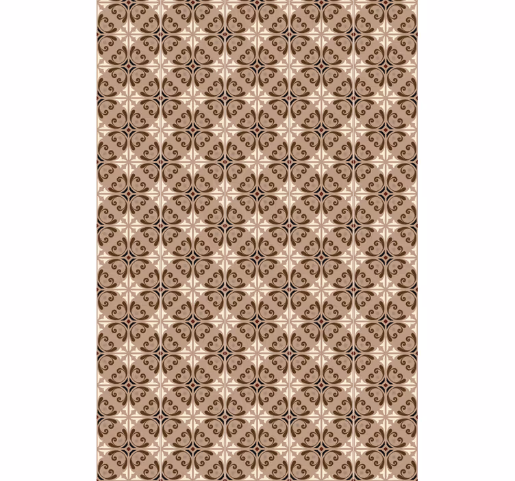 Estore de rolo texturas e padrões padrão geométrico marrom - TenStickers