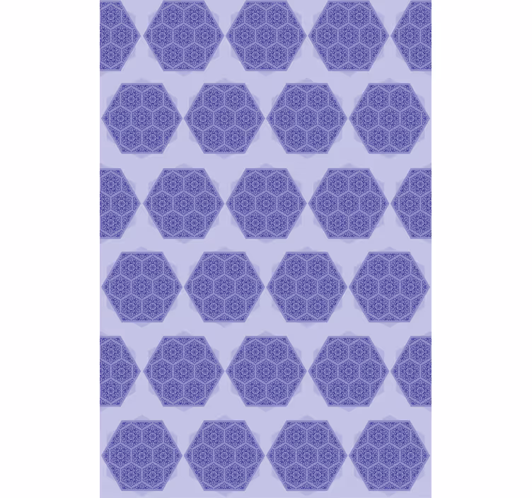 Estore de rolo texturas e padrões hexágonos roxos intricados - TenStickers