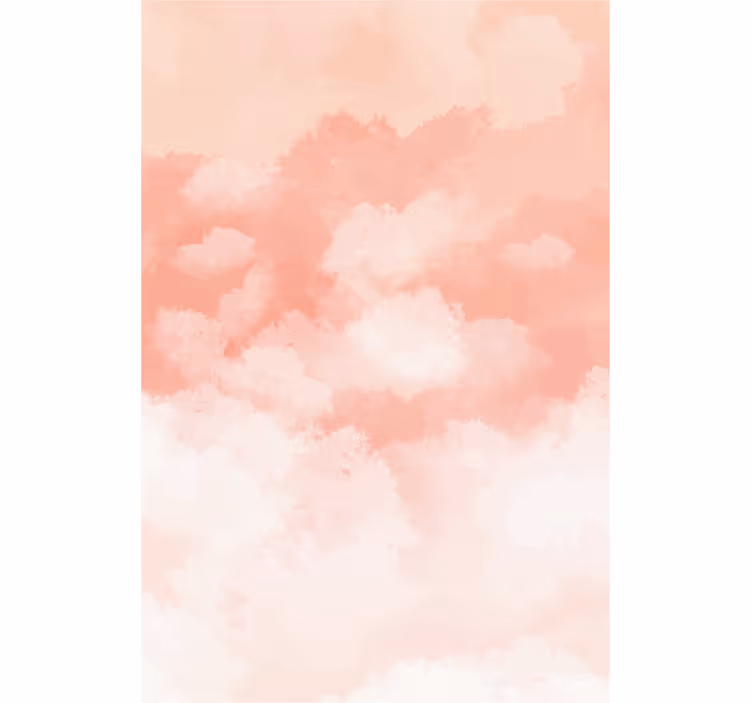 Estore de rolo de nuvens padrão rosa suave - TenStickers