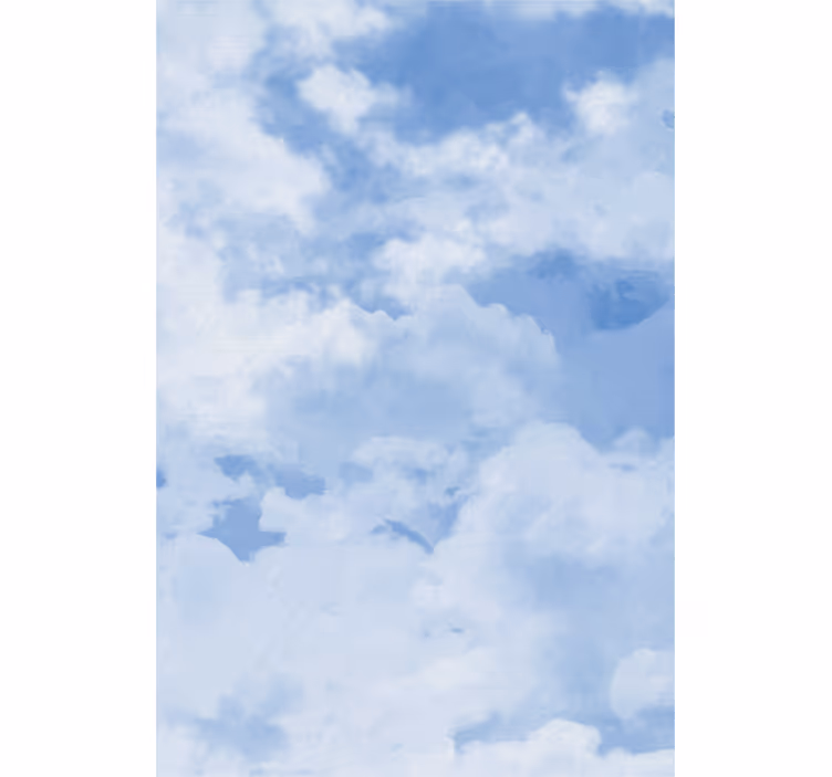 Céu azul claro textura nuvem cega - TenStickers