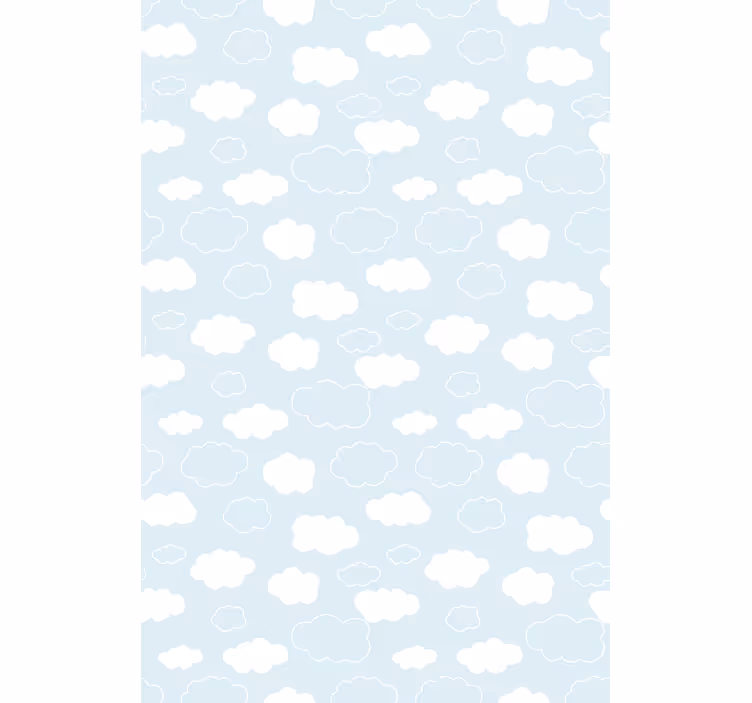 Branco e azul claro desenho estilo nuvem cego - TenStickers