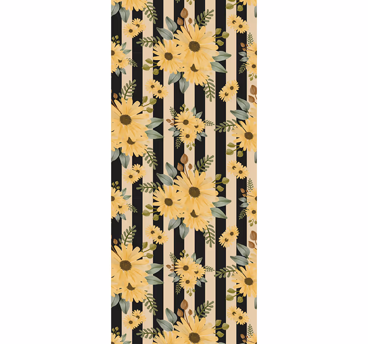 Estore de rolo flores e plantas motivo floral de girassol - TenStickers