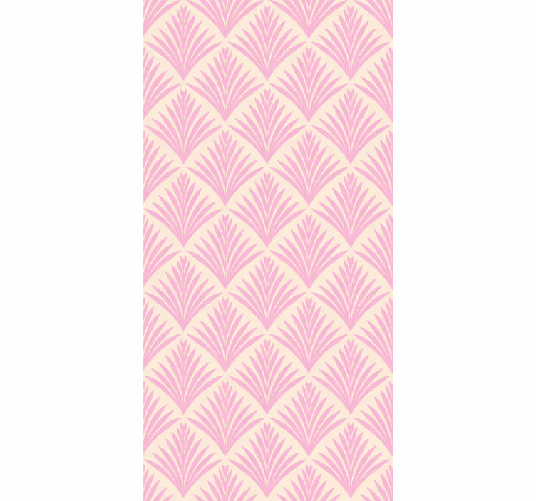 Rosa pastel palm padrão retro clássico cego - TenStickers