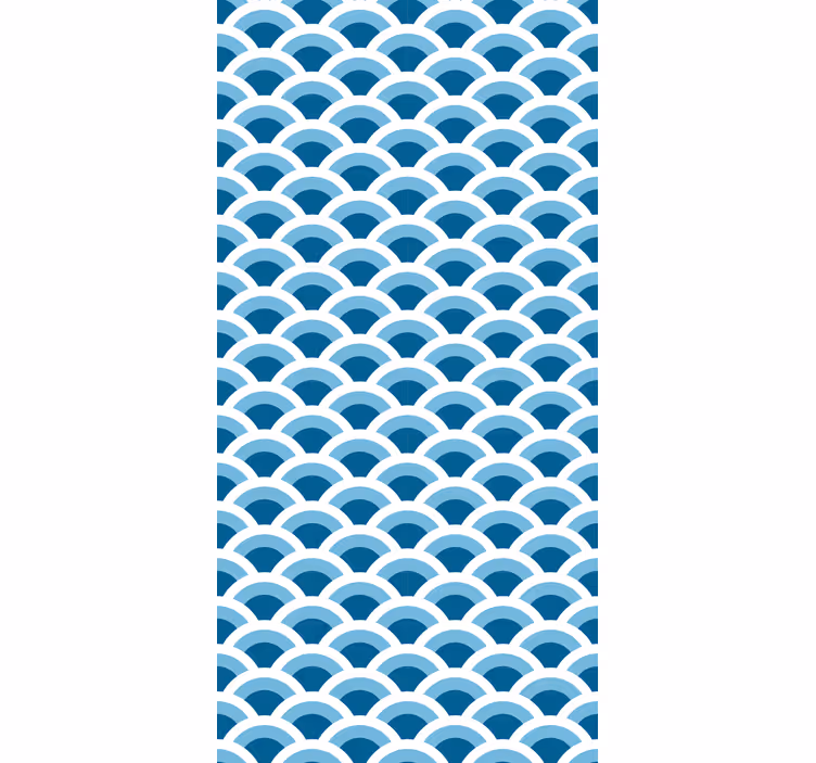Estor padrão de ondas azuis - TenStickers