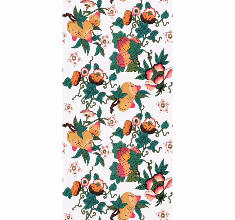 Estore de rolo flores e plantas fruta exuberante e floral - TenStickers