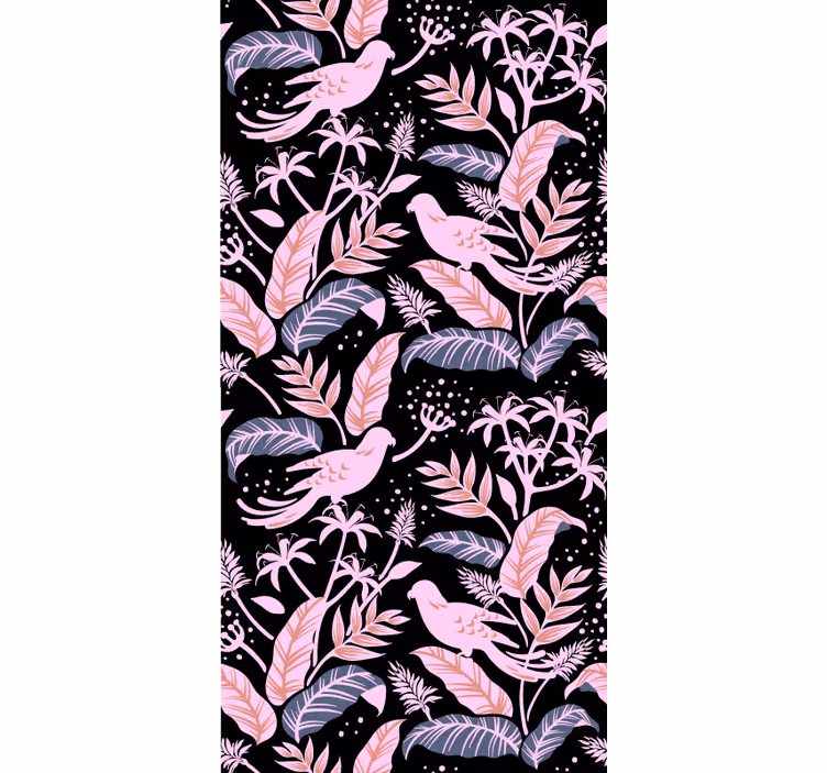 Estore de rolo animais variados motivos de aves tropicais - TenStickers