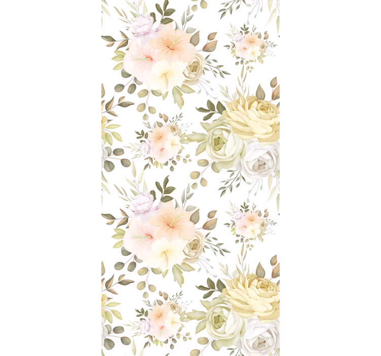 Lindo cego de flor padrão floral sem costura - TenStickers