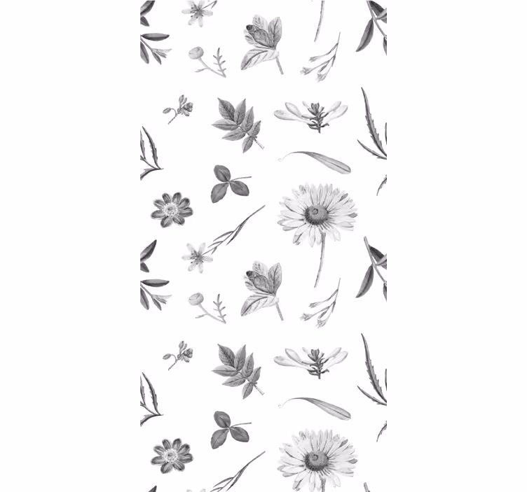 Estore de rolo flores e plantas motivo de jardim botânico - TenStickers