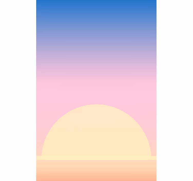 Estore de rolo com desenhos design horizonte do pôr do sol - TenStickers