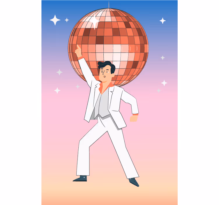 Estore de rolo original pose de dançarina de discoteca - TenStickers