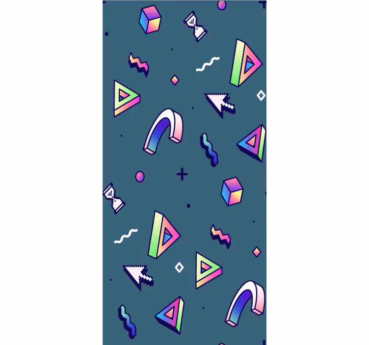 Estore de rolo divertidos formas geométricas lúdicas - TenStickers