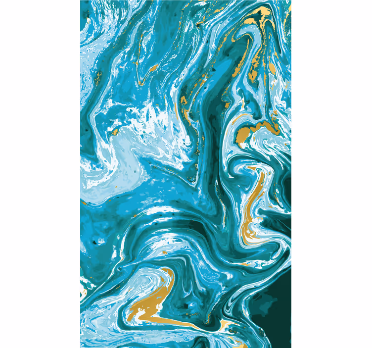 Turquesa efeito mármore pintura cega - TenStickers