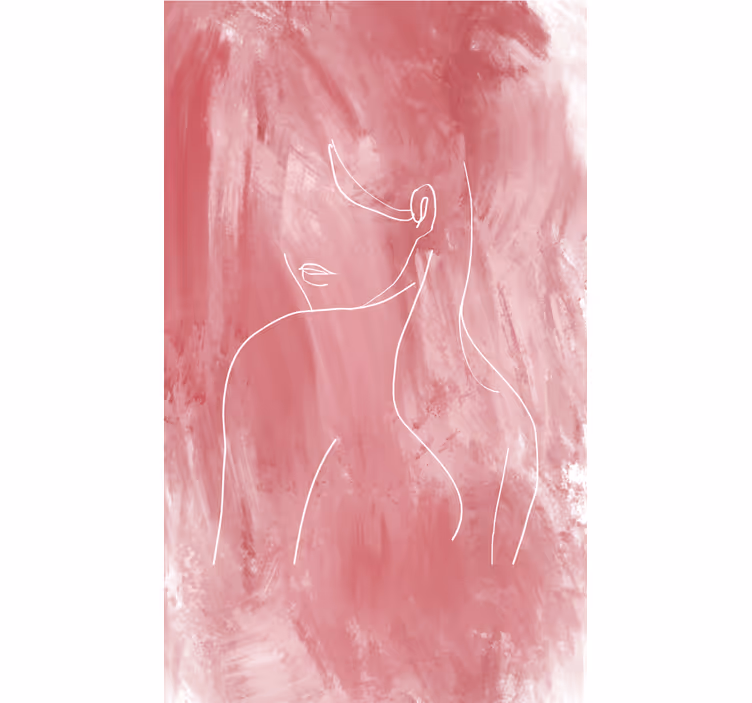 Estore de rolo elegantes arte de linha minimalista - TenStickers