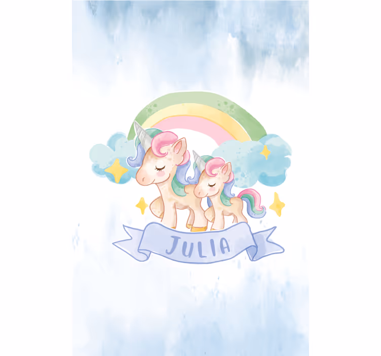 Estore de rolo infantil aventura de unicórnio - TenStickers
