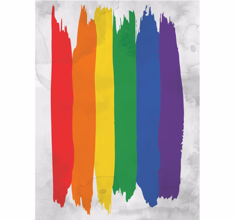 Estore de rolo juvenil listras de pincel de arco-íris - TenStickers