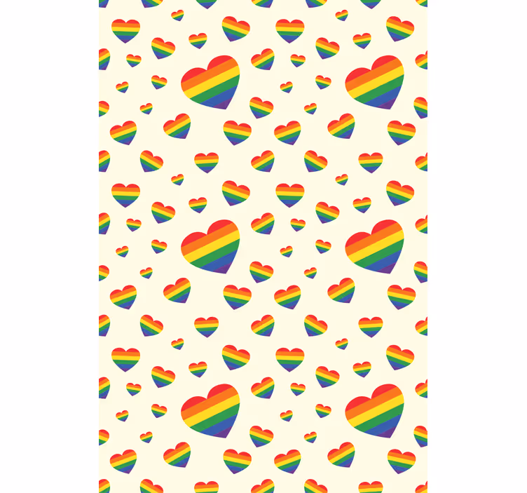 Estore de rolo romântico padrão de corações lgtb - TenStickers