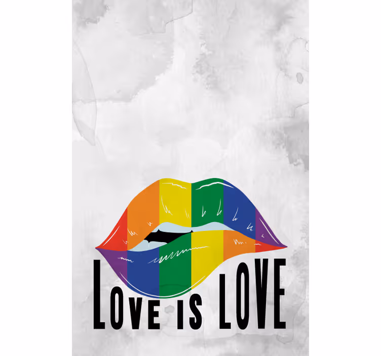 Estore de rolo com frases arte labial de arco-íris - TenStickers