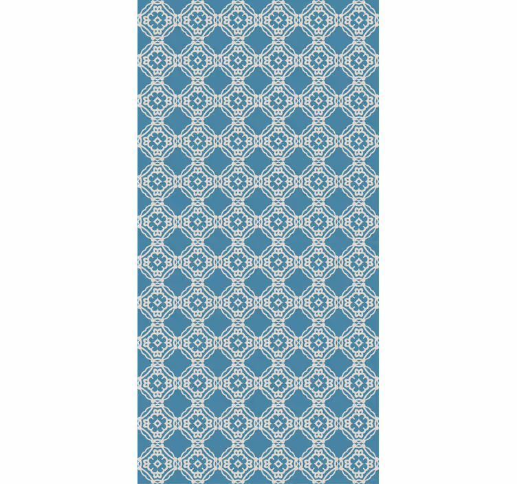Cortina de sala de estar em azul vintage antigo - TenStickers