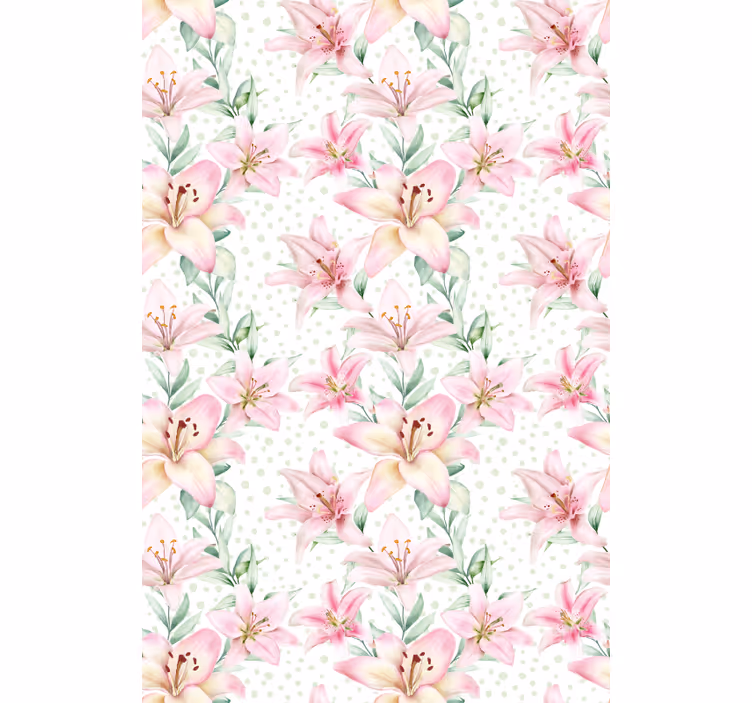 Estore de rolo flores e plantas elegância floral delicada - TenStickers