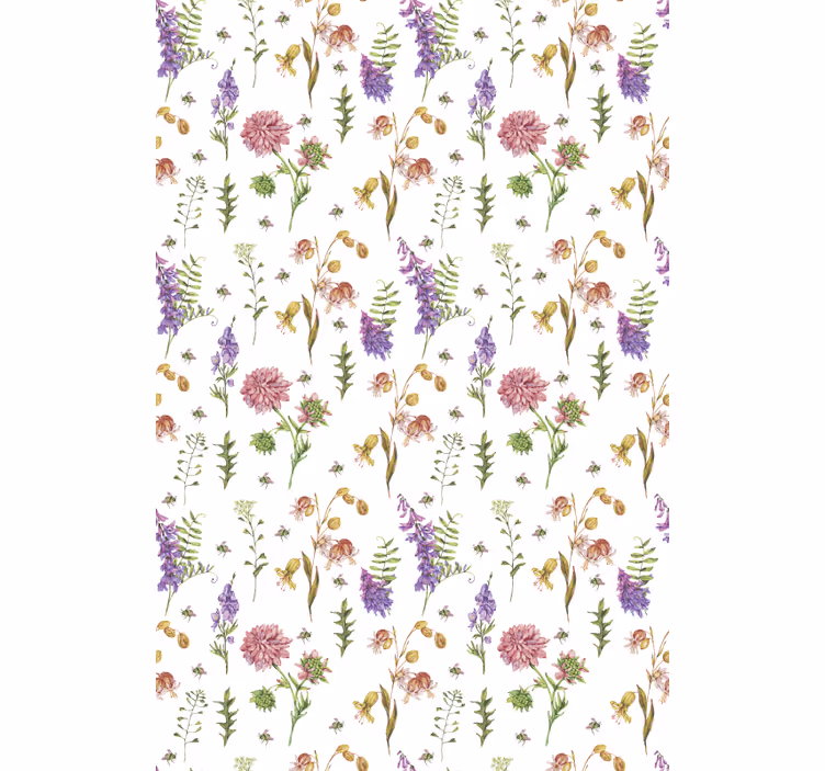 Estore de rolo flores e plantas tema de jardim floral - TenStickers