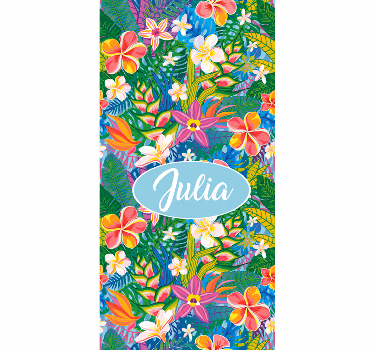 Estore de rolo flores e plantas arranjo floral tropical - TenStickers