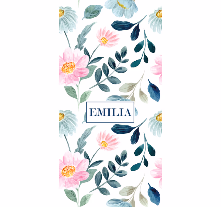 Estore de rolo flores e plantas flor floral com nome - TenStickers
