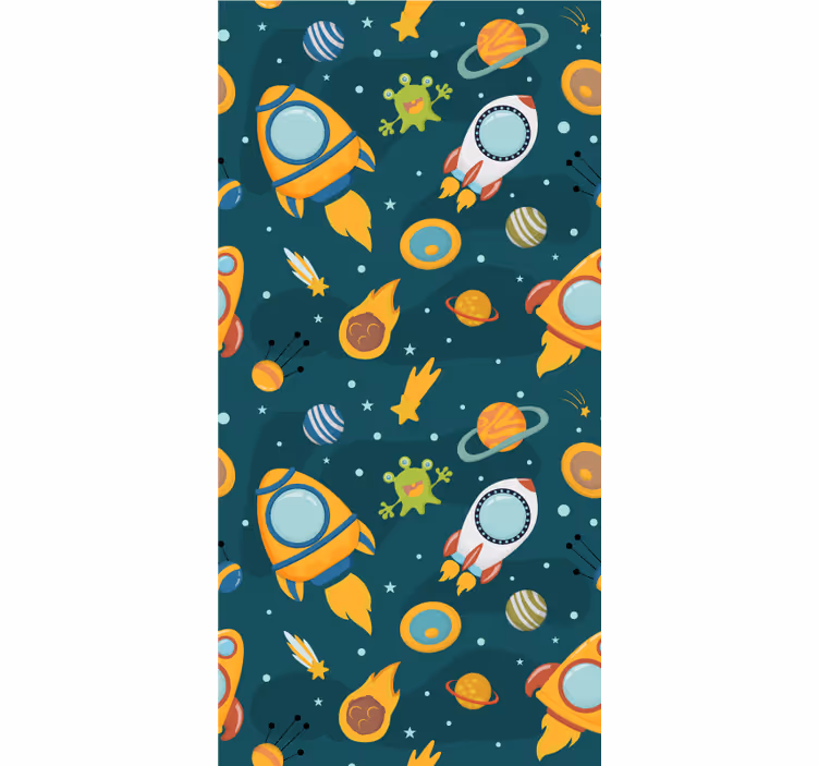 Estore de rolo infantil tema de aventura espacial - TenStickers