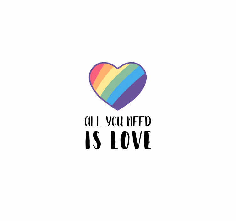 Símbolo de amor lgbt social outro cego - TenStickers
