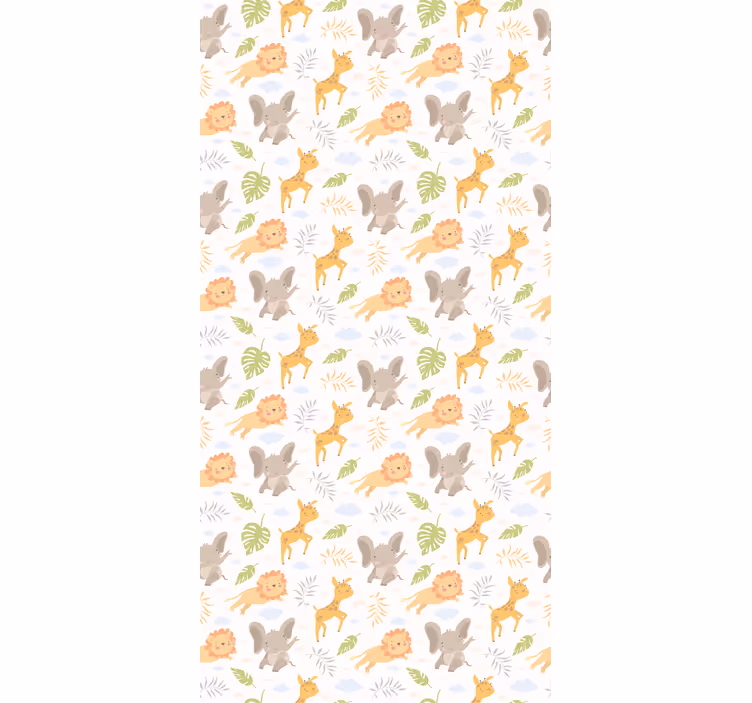 Estore de rolo quarto de bebé padrões de animais bebês - TenStickers